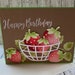Strawberry Birthday Card Happy Birthday Card Happy Birthday Greeting