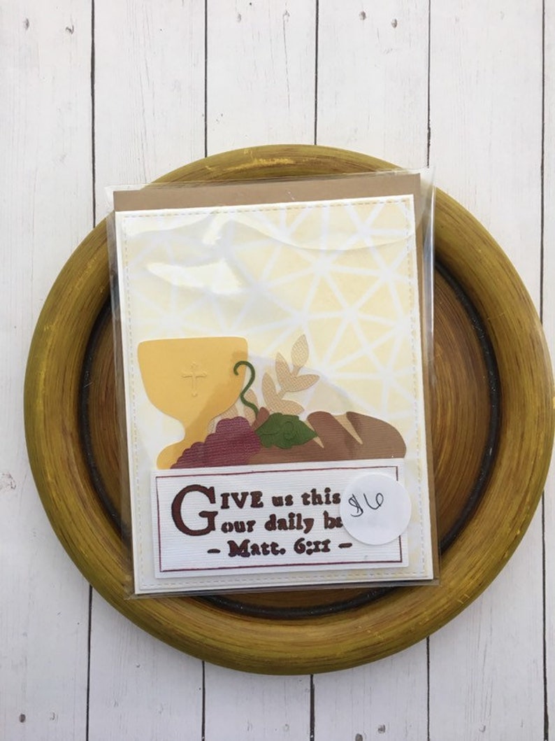 On Your First Communion Handmade Religious Card Religious Greeting Card Religious Card First Communion Card