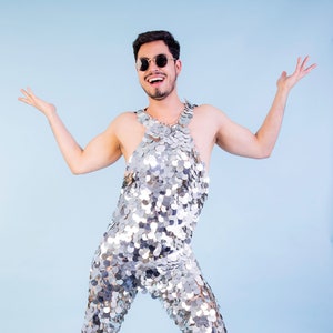 Silver Droplet Sequin Jumpsuit from our new Bangkok Night Collection.