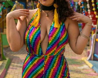 70s glitter jumpsuit