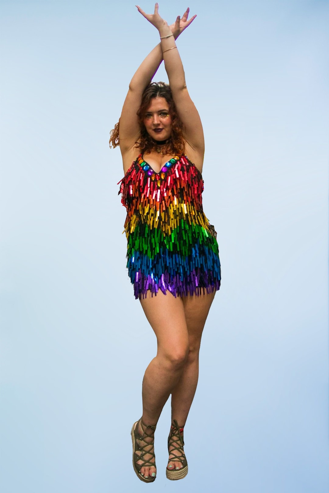 sequin dress for festival Patricia Silver Reflective Mirror Sequin Dress, Silver / L