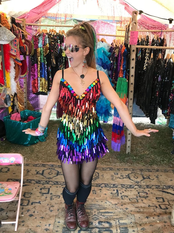 Handmade Sequin Rainbow Dress. Think ...