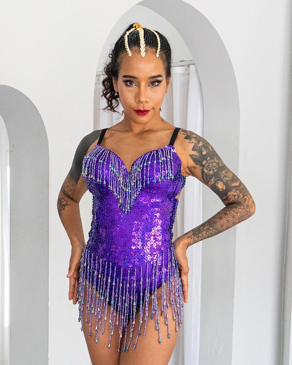 slim fit dress slacks SSYS The Penny Halter Sequin Bodysuit In Black *FINAL SALE* main image 1