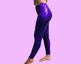Purple Sequin Sparkly Disco Pants for 