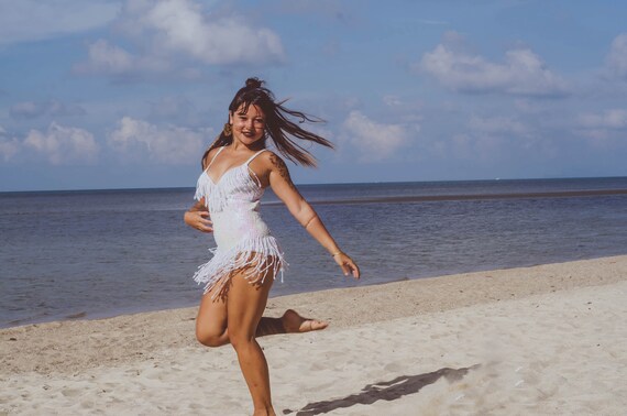 white festival playsuit