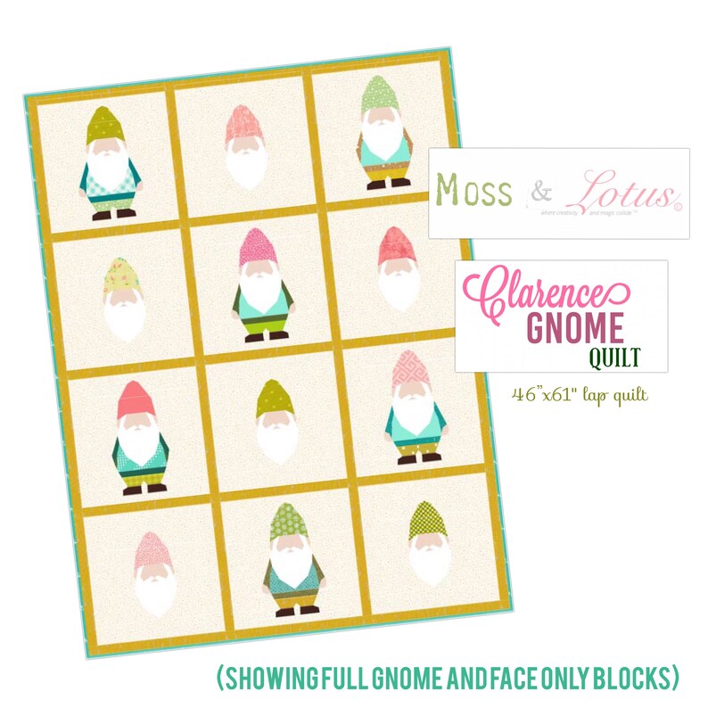 CLARENCE GNOME QUILT No. 21 pdf pattern // fpp image 2