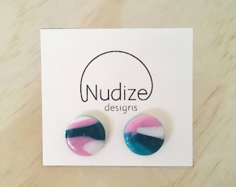 Handmade statement stud earrings // gifts for her // “Haze"