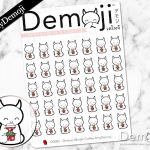 Autumn Coffee Cute Demon Sticker Sheet