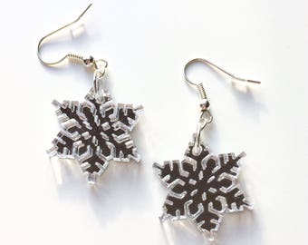 Snowflake | Winter | Winter Is Coming | Christmas | Snow | Ice | Laser Cut | Acrylic | Earrings