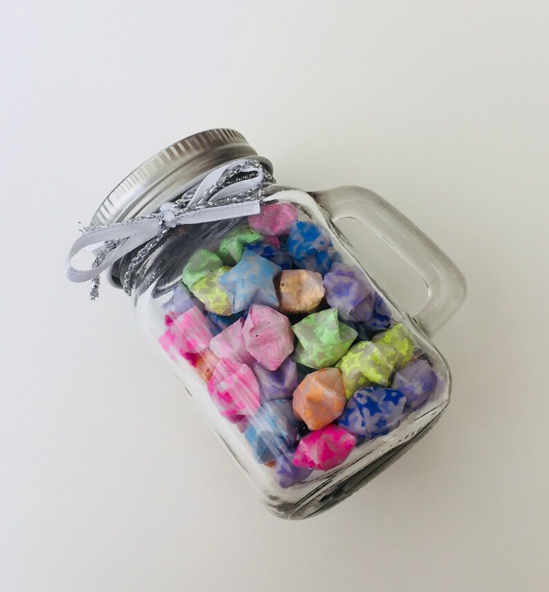 Silver Baby Wishes Glass Jar