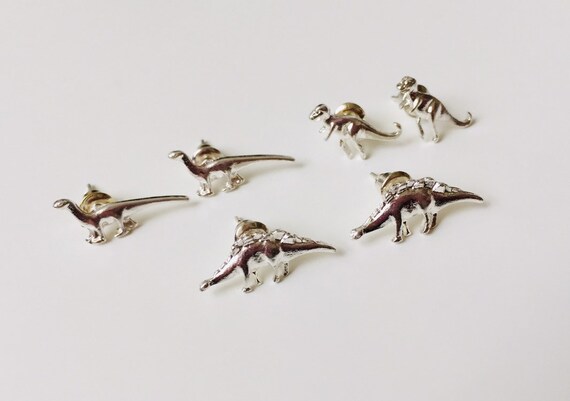 Chicas Verde huevo de dinosaurio plata esterlina Stud Pendientes 8mm