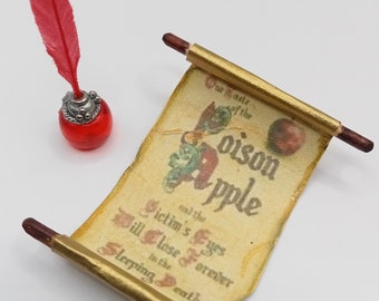 Miniature 1 12 Scale Scroll and Quill Pot