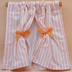 Miniature Striped Summer Curtain Range 1 12 Scale