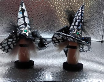 Miniatur Hexen Hüte und Besen