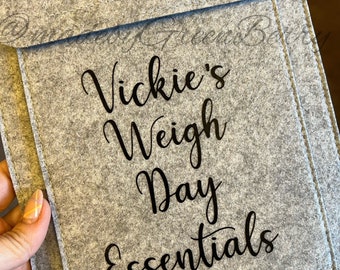 Weigh Day Essentials pouch bag Slimming World personalised handmade madebyGreenBerry