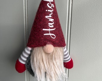 Personalised Christmas Gonk Hanging Decoration madebyGreenBerry Gnome Christmas