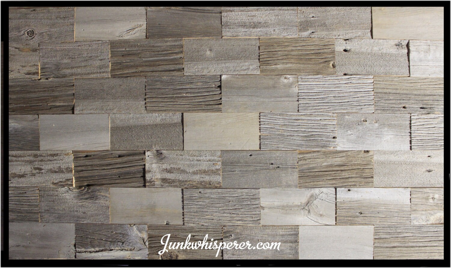Reclaimed Barn Wood Tiles Traditional Brick Pattern Grey Etsy
