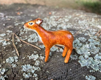 Cerf miniature, cerf fait main, figurine de cerf