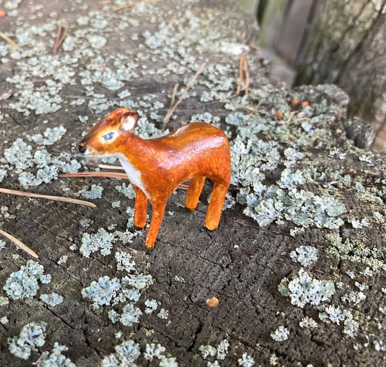 Miniature deer, handmade deer, deer figurine image 2