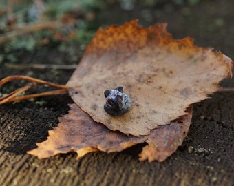 micro silver fox, miniature silver fox, silver fox, clay fox, miniature fox, tiny little miniatures