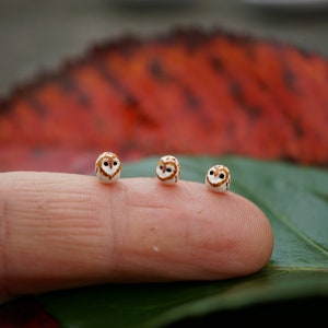 ONE micro owl, miniature owl, clay owl, tiny little miniatures