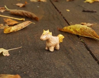 Miniature horse, horse figurine, tiny horse, clay horse