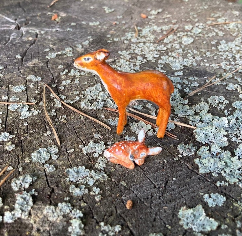 Miniature deer, handmade deer, deer figurine image 3