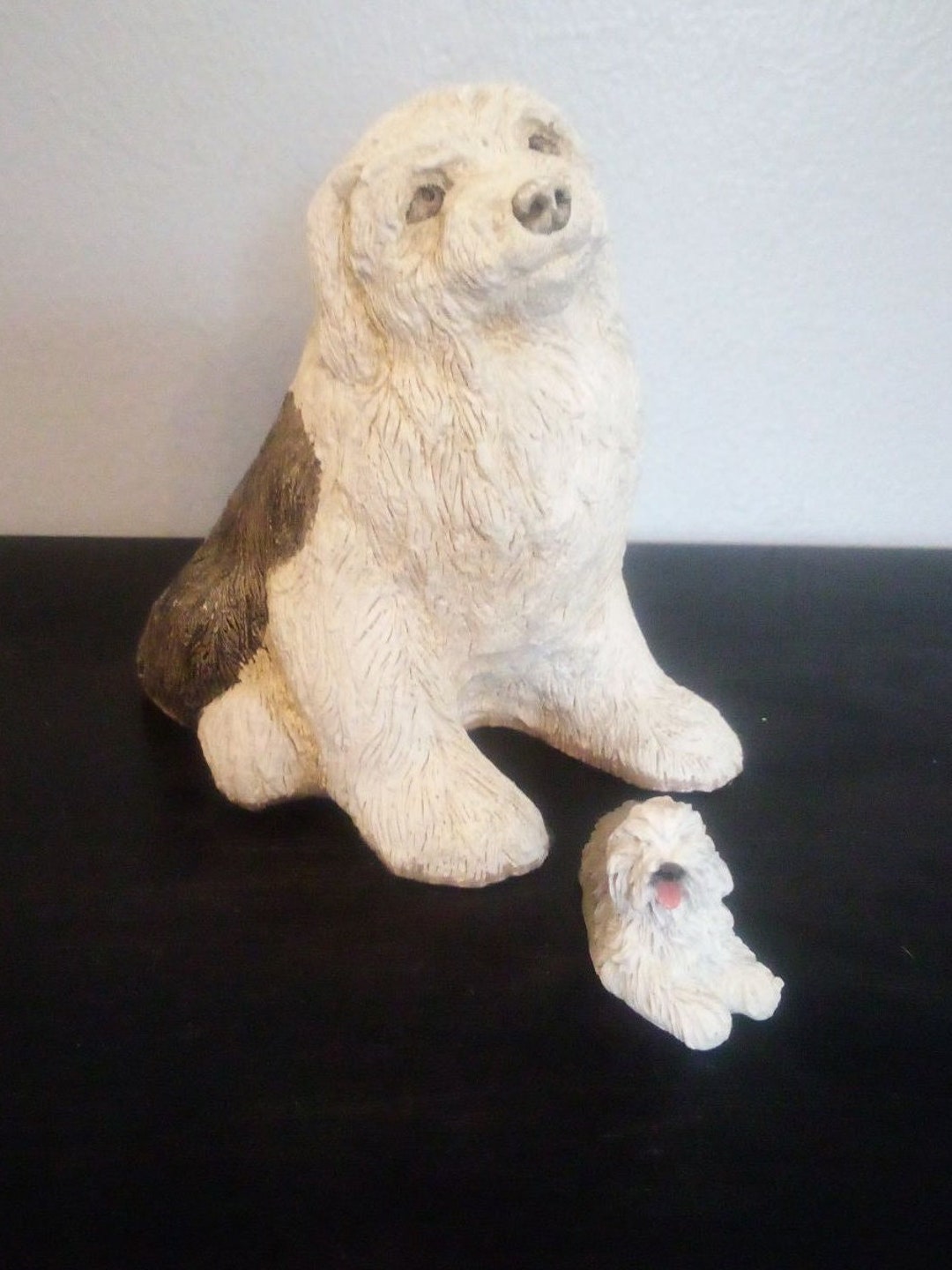 Two Sheepdog Figurines, Vintage Dog Figurines, Vintage Sheepdog Knick