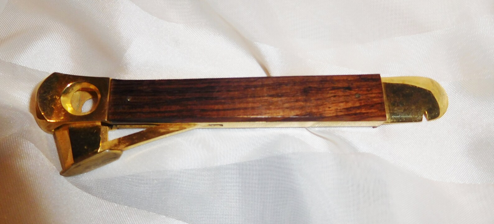 Vintage Antique Cigar Cutter 6 Wood Golden Brass Classic Etsy