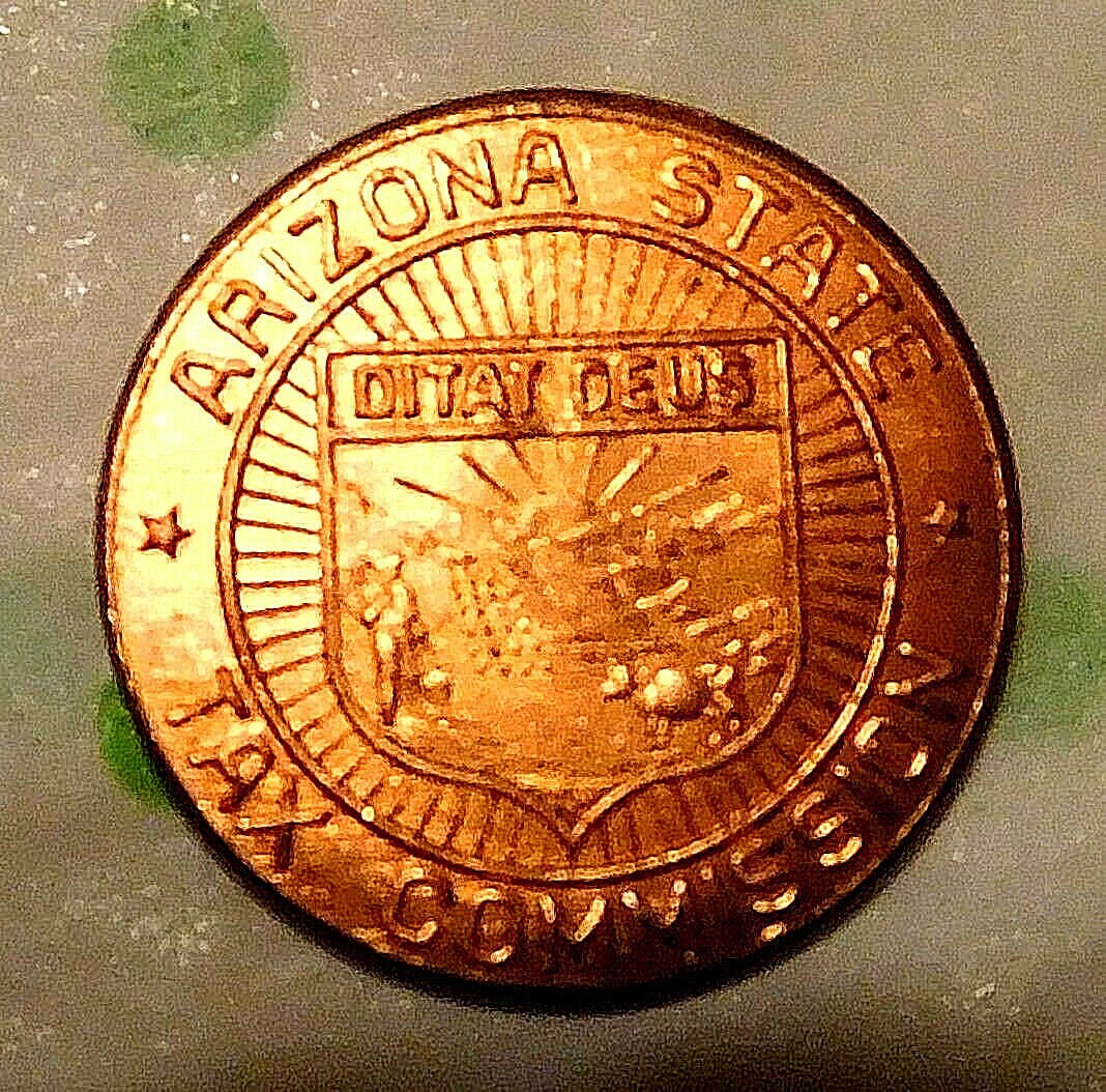 Arizona State Sales Tax Commission Payment Token Original RED Etsy