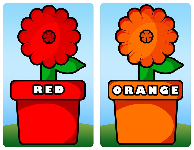 Flower Pot Color Sorting Toddler Preschool Young Child - Etsy