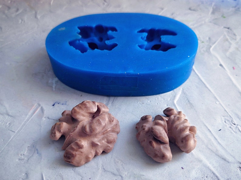Mould #589 \u2014 Walnut Nuts mold for clay resin