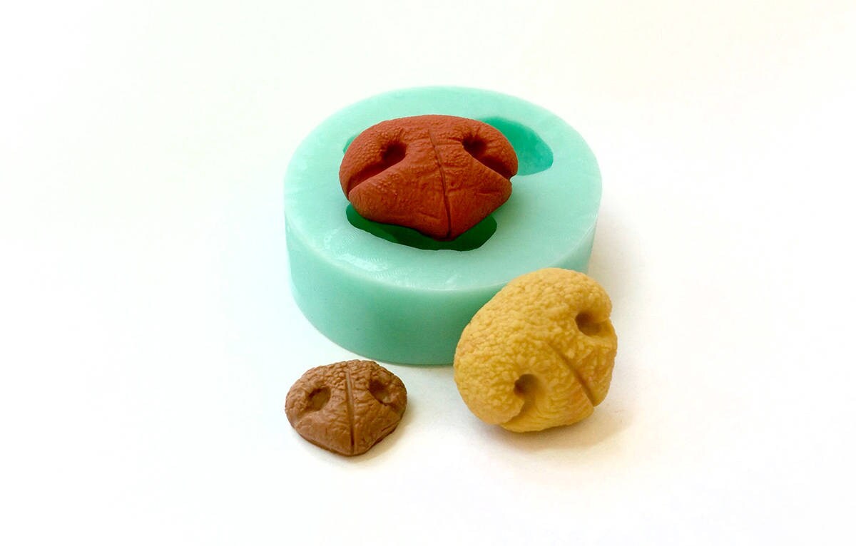 Three dog's noses mold for clay doll making natural looked Etsy