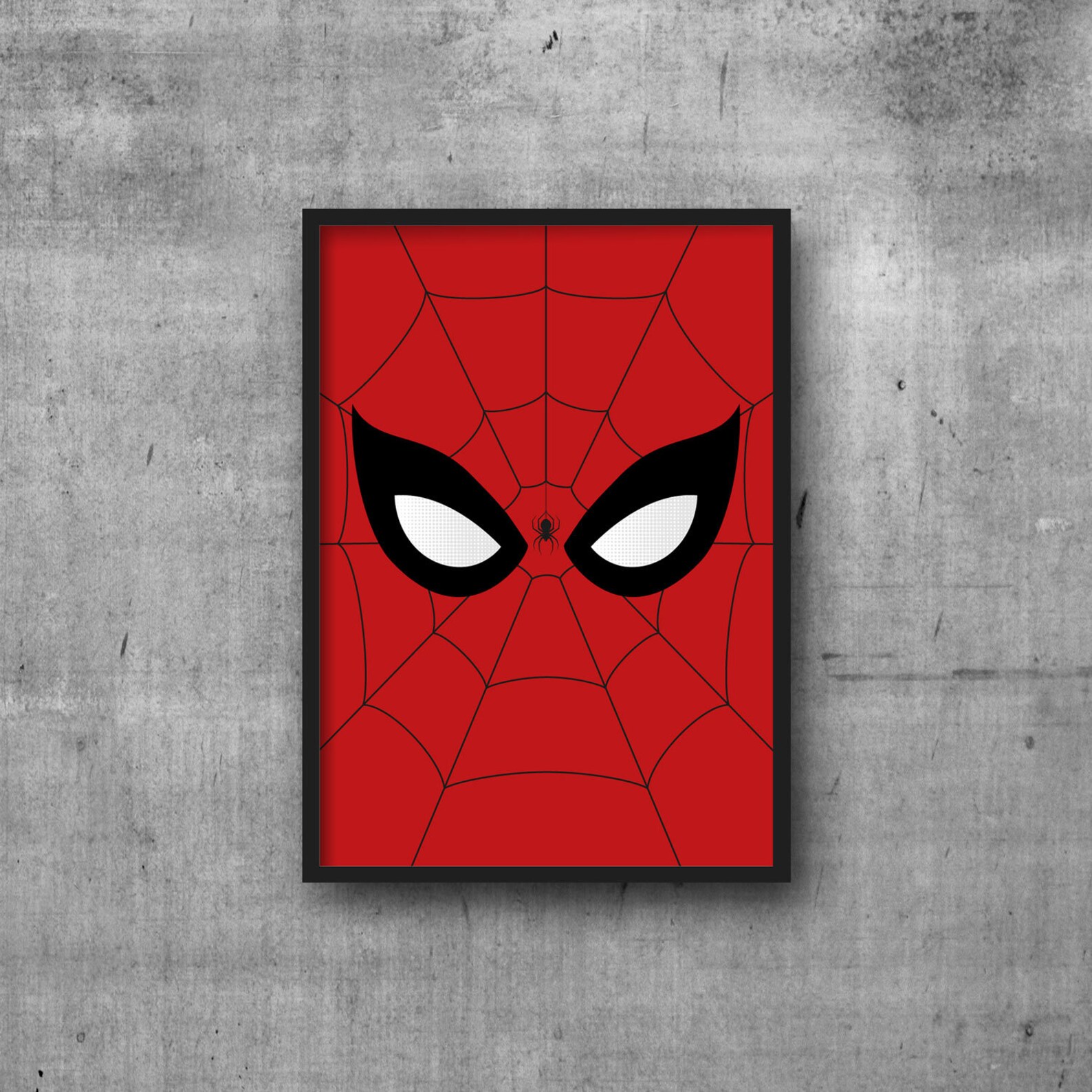 Spider-man Marvel Illustration Design Poster Print frame Not Included ...