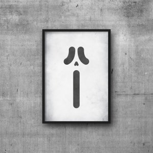 Ghostface | Illustration | Poster | Print (Frame not included)