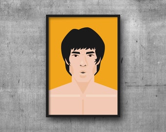 Bruce Lee | Enter The Dragon | Illustration | Design | Poster | Print (Frame not included)