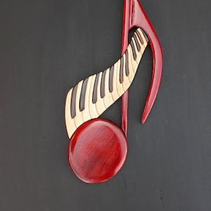 musical note İNTARSİA  wall decor, wooden, intarsia wood art, home decor, music, note, wooden,