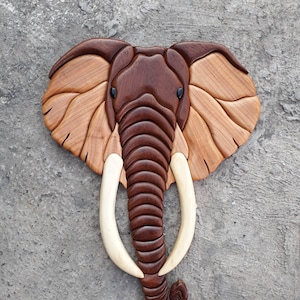 intarsia elephant, wall decor, home decor, woodworking, wood carving,Africa, 3D wall decor, 3D, elephant, Africa elephant