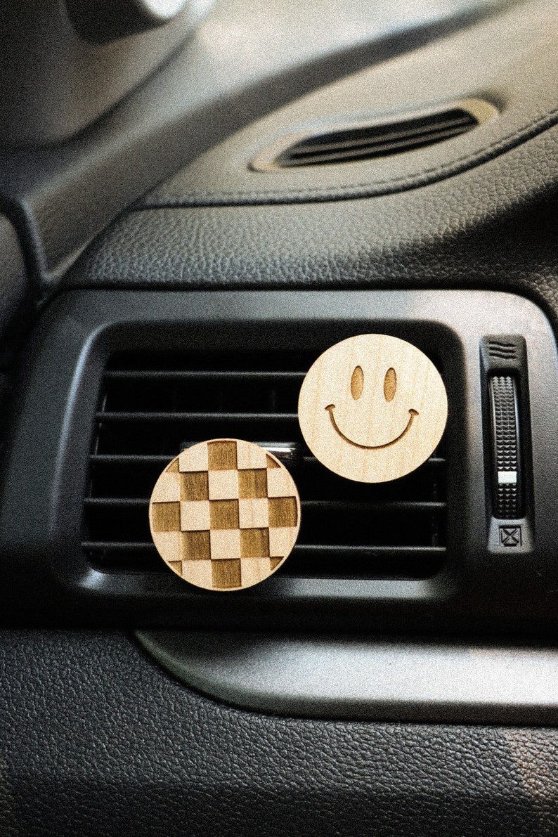 Checkered Air Vent Car Diffuser Checkerboard Car Clip Etsy