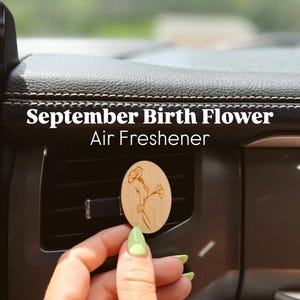 September Birth Flower, Wood Car Air Vent Diffuser, Birth Flowers, Essential Oil Car Diffuser, Morning Glory Flower, Wood Air Vent Diffuser