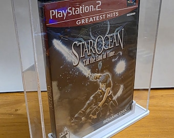 Playstation 2 Acrylic Display Case Stand - PS2 DVD Collector's Shelf Mount Stand Game Protector UV Resistant