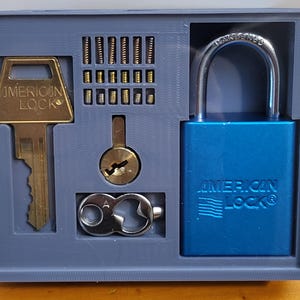 American Lock 1100 Exploded View Lock Shelf Desk Display Mount Pick Stand - Locksport/Lockpicking