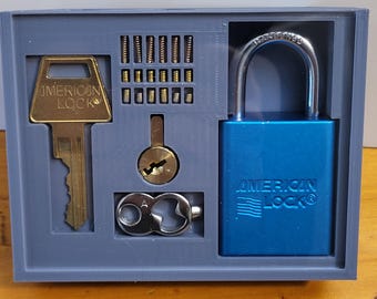 American Lock 1100 Exploded View Lock Shelf Desk Display Mount Pick Stand - Locksport/Lockpicking