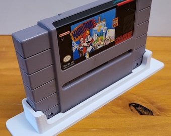 Super Nintendo Game Cartridge Display Stand - SNES Collector Display Shelf Mount