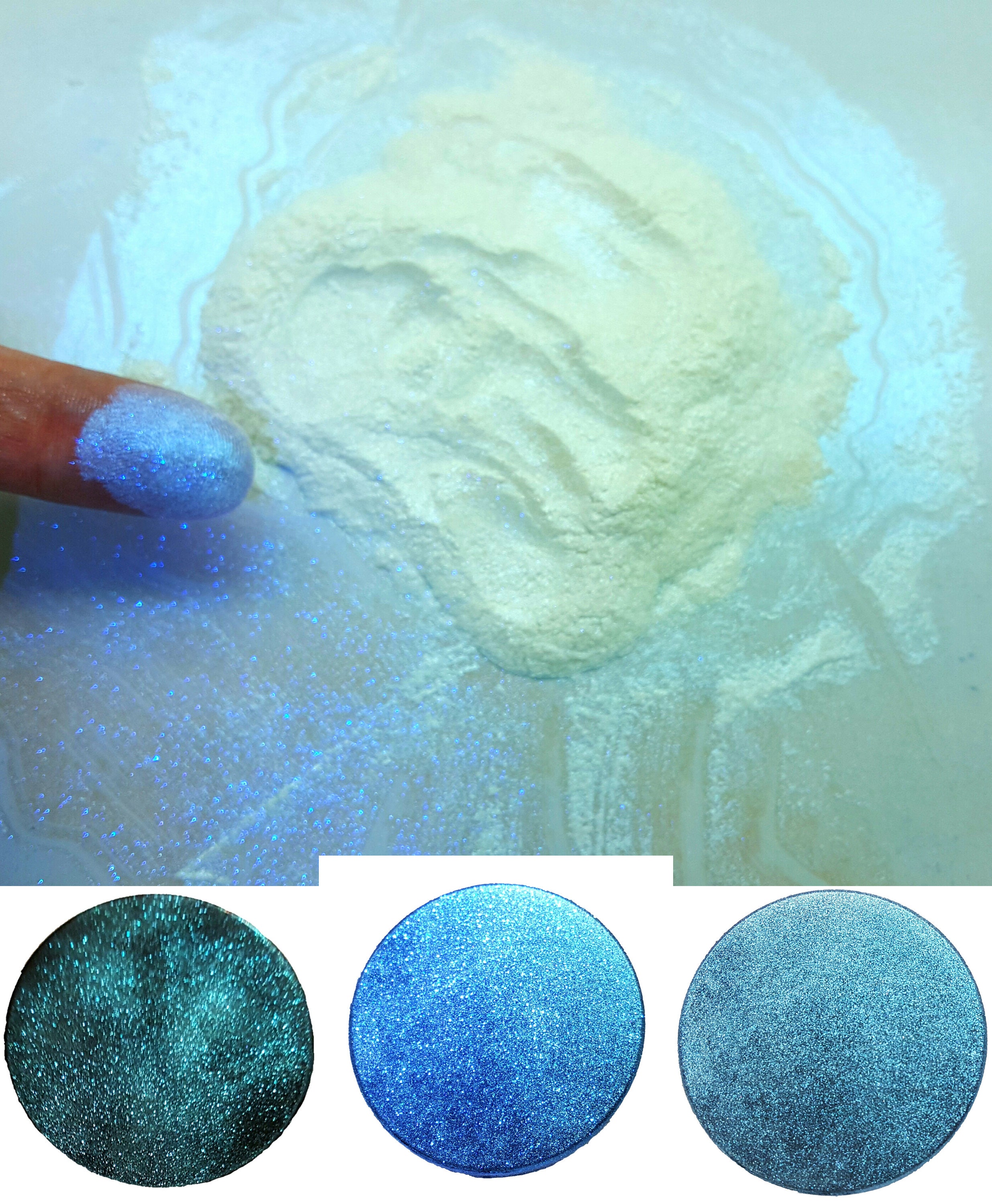 Liquid Diamonds - Turquoise Sparkle Holographic/Iridescent Glitter Acrylic Nail Art Polish! Free Shipping!