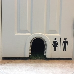 Cat Bathroom / Litter Box Vinyl Decal image 2