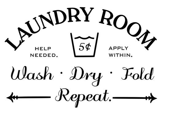 Laundry Vinyl Door Decal / Wall Decal | Etsy