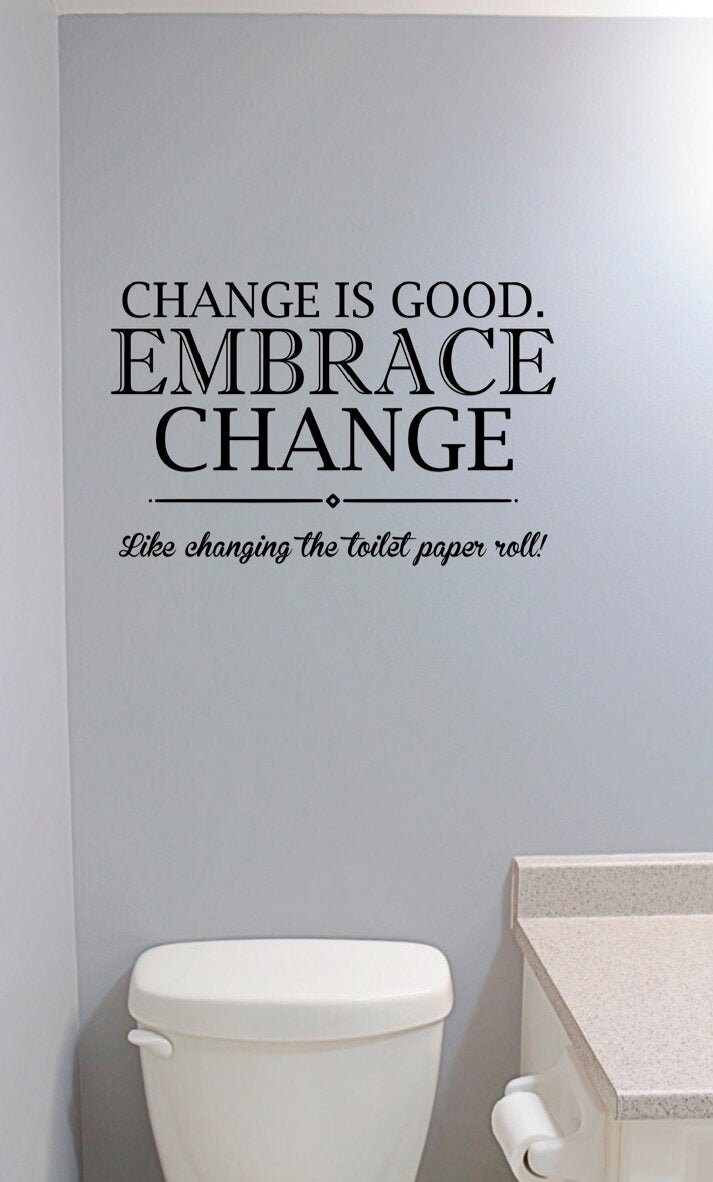 Abrazar el baño vinilo pared calcomanía | Etsy