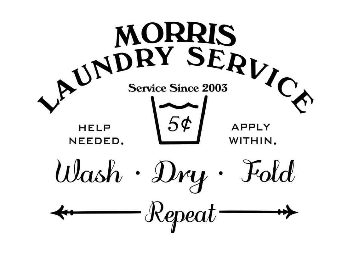 Custom Name Laundry Room Vinyl Door Decal / Wall Decal Etsy