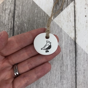 Christmas gift tags, clay tags, christmas ornaments, christmas napkin ring, christmas decoration, robin, christmas table decor, eco friendly